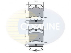 COMLINE CBP0953 stabdžių trinkelių rinkinys, diskinis stabdys 
 Techninės priežiūros dalys -> Papildomas remontas
701698151H, 7D698151B, 701698151A