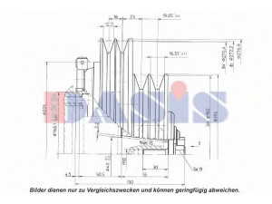 AKS DASIS 851291N magnetinė sankaba, oro kondicionieriaus kompresorius