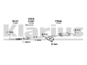 KLARIUS 330509U išmetimo sistema 
 Išmetimo sistema -> Išmetimo sistema, visa