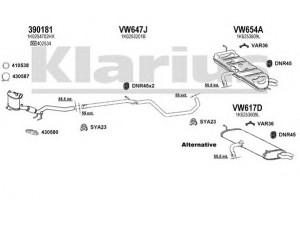 KLARIUS 930982U išmetimo sistema 
 Išmetimo sistema -> Išmetimo sistema, visa