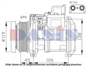 AKS DASIS 851444N kompresorius, oro kondicionierius
1192300111, A1192300111