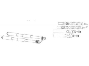 CEF CT02184 trosas, stovėjimo stabdys 
 Stabdžių sistema -> Valdymo svirtys/trosai
4745J2