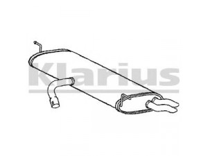 KLARIUS 220825 galinis duslintuvas 
 Išmetimo sistema -> Duslintuvas
1K6253609R, 1K6253609R, 1K6253609R