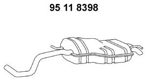 EBERSPÄCHER 95 11 8398 galinis duslintuvas 
 Išmetimo sistema -> Duslintuvas
1J6.253.609 J, 1J6.253.609 S, 1J6.253.609 T