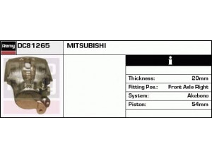 DELCO REMY DC81265 stabdžių apkaba 
 Dviratė transporto priemonės -> Stabdžių sistema -> Stabdžių apkaba / priedai
MB193500