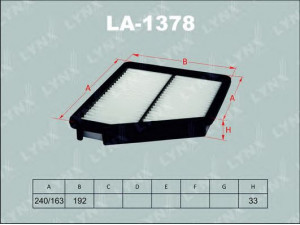 LYNXauto LA-1378 oro filtras 
 Filtrai -> Oro filtras
28113-17500, 28113-17500