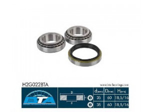 BTA H2G022BTA rato guolio komplektas 
 Ašies montavimas/vairavimo mechanizmas/ratai -> Rato stebulė/montavimas -> Rato guolis
5 025 675