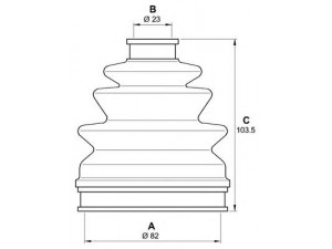 OPEN PARTS SJK7197.00 gofruotoji membrana, kardaninis velenas 
 Ratų pavara -> Gofruotoji membrana
329303, 95590795, 329303, 329391