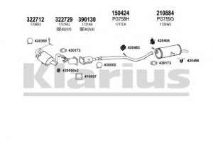 KLARIUS 631278E išmetimo sistema 
 Išmetimo sistema -> Išmetimo sistema, visa