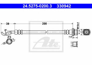 ATE 24.5275-0200.3 stabdžių žarnelė 
 Stabdžių sistema -> Stabdžių žarnelės
90947-02E84