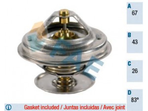 FAE 5300283 termostatas, aušinimo skystis 
 Aušinimo sistema -> Termostatas/tarpiklis -> Thermostat
609 731, 003 203 73 75, 003 203 74 75