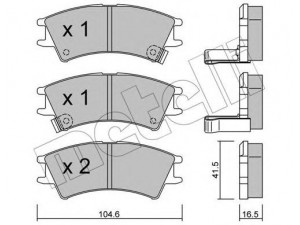METELLI 22-0361-0 stabdžių trinkelių rinkinys, diskinis stabdys 
 Techninės priežiūros dalys -> Papildomas remontas
58101-02A00, 58101-05A10