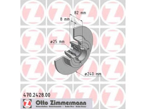 ZIMMERMANN 470.2428.00 stabdžių diskas 
 Dviratė transporto priemonės -> Stabdžių sistema -> Stabdžių diskai / priedai
7701 207 823, 8671 018 106