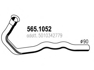 ASSO 565.1052 išleidimo kolektorius 
 Išmetimo sistema -> Išmetimo vamzdžiai
5010342779