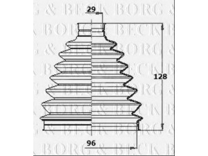 BORG & BECK BCB6341 gofruotoji membrana, kardaninis velenas 
 Ratų pavara -> Gofruotoji membrana
397412F026, 397414F425