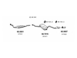 ASSO ART2500 išmetimo sistema 
 Išmetimo sistema -> Išmetimo sistema, visa