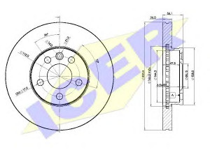 ICER 78BD1531-2 stabdžių diskas 
 Stabdžių sistema -> Diskinis stabdys -> Stabdžių diskas
1 141 782, 7D0 615 301 B, 7M3 615 301 A