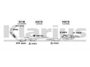 KLARIUS 790260U išmetimo sistema 
 Išmetimo sistema -> Išmetimo sistema, visa