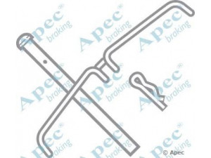 APEC braking KIT267 priedų komplektas, stabdžių trinkelė 
 Stabdžių sistema -> Būgninis stabdys -> Dalys/priedai