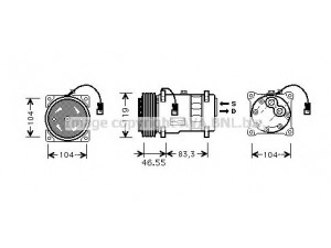 AVA QUALITY COOLING CNK019 kompresorius, oro kondicionierius 
 Oro kondicionavimas -> Kompresorius/dalys
6453P9, 6463P9, 9614674380, 6453P9