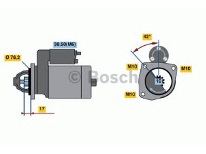 BOSCH 0 001 108 140 starteris 
 Elektros įranga -> Starterio sistema -> Starteris