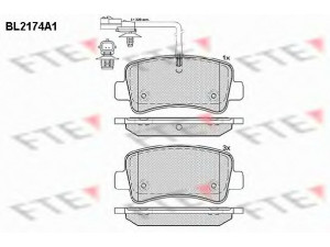 FTE BL2174A1 stabdžių trinkelių rinkinys, diskinis stabdys 
 Techninės priežiūros dalys -> Papildomas remontas
44060-00Q0H, 44060-00Q0L, 4420066