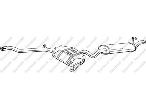 BOSAL 287-873 galinis duslintuvas 
 Išmetimo sistema -> Duslintuvas
7 657 984, 7 658 570
