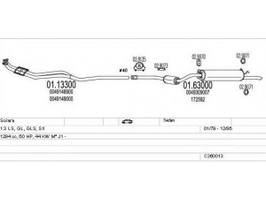 MTS C360013008405 išmetimo sistema 
 Išmetimo sistema -> Išmetimo sistema, visa