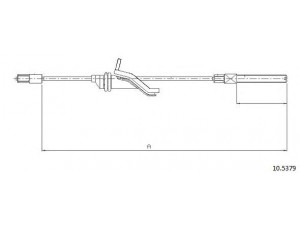 CABOR 10.5379 trosas, stovėjimo stabdys
1676740, 3M512853CC, 1676740, 3M512853CC