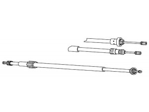 CEF RT02283 trosas, stovėjimo stabdys 
 Stabdžių sistema -> Valdymo svirtys/trosai
8200673259