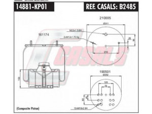 CASALS B2485 dėklas, pneumatinė pakaba