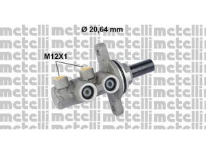 METELLI 05-0829 pagrindinis cilindras, stabdžiai 
 Stabdžių sistema -> Pagrindinis stabdžių cilindras
47201-52460