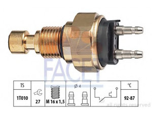 FACET 7.5036 temperatūros jungiklis, radiatoriaus ventiliatorius 
 Aušinimo sistema -> Siuntimo blokas, aušinimo skysčio temperatūra
37760-634-005, 37760-PB2-003, 17680-78000