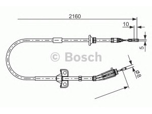 BOSCH 1 987 482 284 trosas, stovėjimo stabdys 
 Stabdžių sistema -> Valdymo svirtys/trosai