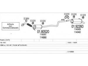 MTS C110588009083 išmetimo sistema 
 Išmetimo sistema -> Išmetimo sistema, visa