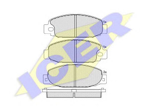 ICER 141207 stabdžių trinkelių rinkinys, diskinis stabdys 
 Techninės priežiūros dalys -> Papildomas remontas
MB 295 692, MB 295 892, MB 295 893