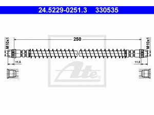 ATE 24.5229-0251.3 stabdžių žarnelė 
 Stabdžių sistema -> Stabdžių žarnelės
4806 67, 1472157080, 4806 67