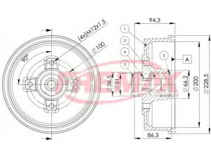 FREMAX BD-8001 stabdžių būgnas 
 Stabdžių sistema -> Būgninis stabdys -> Stabdžių būgnas
418001, 9196290