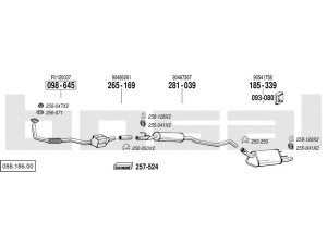 BOSAL 088.186.00 išmetimo sistema 
 Išmetimo sistema -> Išmetimo sistema, visa