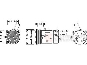 VAN WEZEL 3700K280 kompresorius, oro kondicionierius 
 Oro kondicionavimas -> Kompresorius/dalys
01135019, 1854008, 1854008-01135349