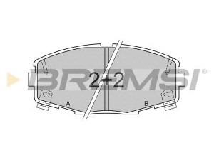 BREMSI BP2378 stabdžių trinkelių rinkinys, diskinis stabdys 
 Techninės priežiūros dalys -> Papildomas remontas
0449114230, 0446514100, 0446514120