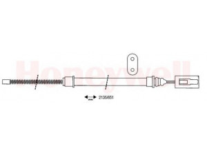 BENDIX 431035B trosas, stovėjimo stabdys 
 Stabdžių sistema -> Valdymo svirtys/trosai
7700539991