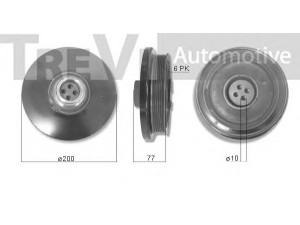 TREVI AUTOMOTIVE PC1281 skriemulys, alkūninis velenas 
 Diržinė pavara -> Dirželio skriemulys
11238515002