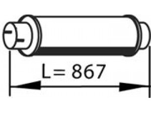 DINEX 80449 vidurinis duslintuvas 
 Išmetimo sistema -> Duslintuvas
8149613