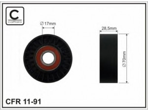 CAFFARO 11-91 kreipiantysis skriemulys, V formos rumbuotas diržas 
 Diržinė pavara -> V formos rumbuotas diržas/komplektas -> Laisvasis/kreipiamasis skriemulys
46750224