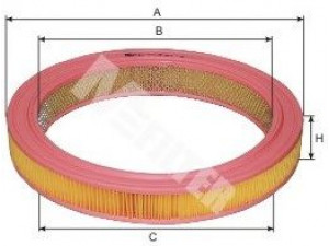 MFILTER A 115 oro filtras 
 Techninės priežiūros dalys -> Techninės priežiūros intervalai
12 63 9 58, 13 72 1 257 764, 13 72 1 258 270