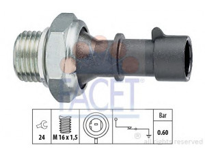 FACET 7.0086 alyvos slėgio jungiklis 
 Variklis -> Variklio elektra
8-90336-039-0, 12 52 566, 90 337 836