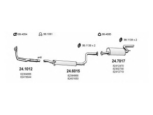 ASSO ART1238 išmetimo sistema 
 Išmetimo sistema -> Išmetimo sistema, visa
