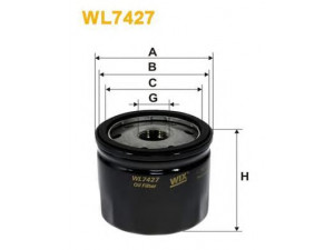 WIX FILTERS WL7427 alyvos filtras 
 Techninės priežiūros dalys -> Techninės priežiūros intervalai
281 180 03 10, 1520800Q0D, 1520800Q0G