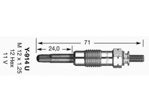 NGK 2643 kaitinimo žvakė 
 Kibirkšties / kaitinamasis uždegimas -> Kaitinimo kaištis
000 159 81 01, 001 159 35 01, A 000 159 81 01